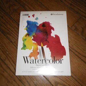 Strathmore Watercolor Paper Pad 9”x 12” White Acid Free 90 lb. 10 Sheets